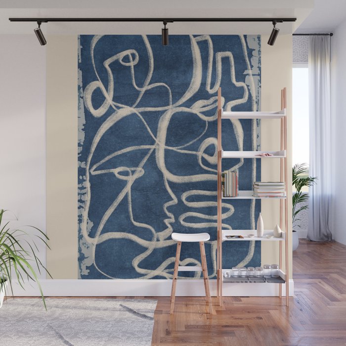 Abstract line art 200 Wall Mural Gallery Image 1