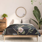 Tropical Chinoiserie Dark Peony Floral Comforter Gallery Image 3