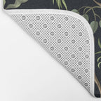 Tropical Chinoiserie Dark Peony Floral Bath Mat Gallery Image 2