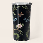 Tropical Chinoiserie Dark Peony Floral Travel Mug Gallery Image 2
