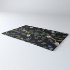 Tropical Chinoiserie Dark Peony Floral Rug Gallery Image 3