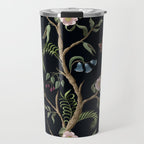Tropical Chinoiserie Dark Peony Floral Travel Mug Gallery Image 1