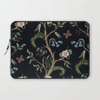 Tropical Chinoiserie Dark Peony Floral Laptop Sleeve Gallery Image 1