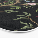Tropical Chinoiserie Dark Peony Floral Bath Mat Gallery Image 3