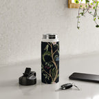 Tropical Chinoiserie Dark Peony Floral Water Bottle Gallery Image 4