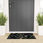 Tropical Chinoiserie Dark Peony Floral Welcome Mat Gallery Image 3