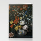 Flowers in a Chantilly Vase (c.1760) painting in high resolution by Louis Tessier.  Stationery Card Gallery Image 2