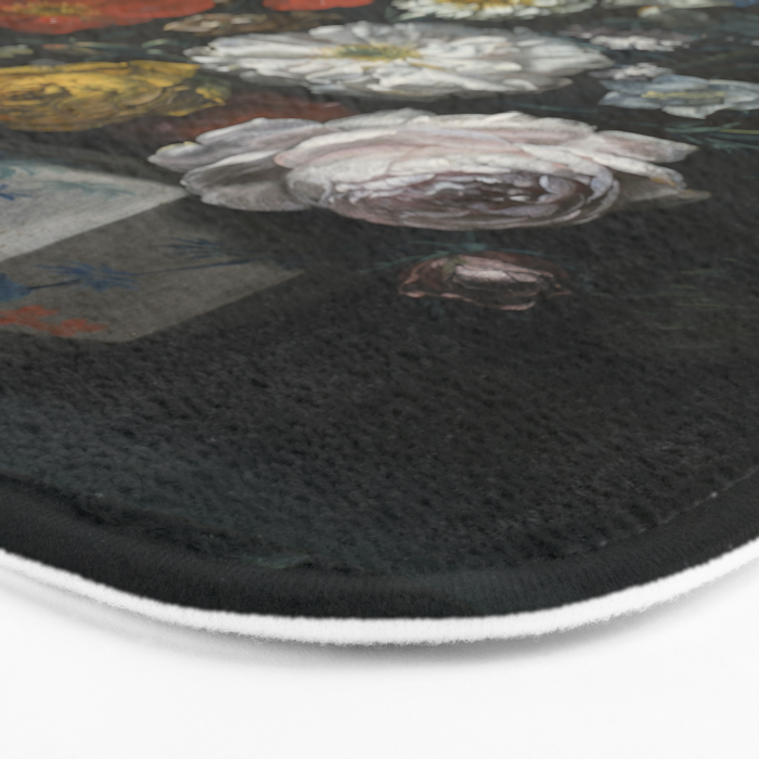Flowers in a Chantilly Vase (c.1760) painting in high resolution by Louis Tessier.  Bath Mat Gallery Image 3