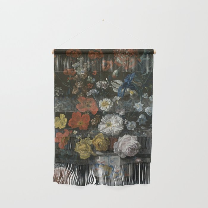 Flowers in a Chantilly Vase (c.1760) painting in high resolution by Louis Tessier.  Wall Hanging Gallery Image 1