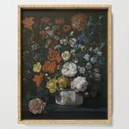 Flowers in a Chantilly Vase (c.1760) painting in high resolution by Louis Tessier.  Serving Tray Gallery Image 1