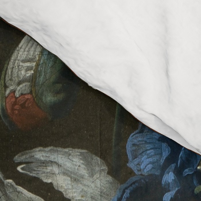 Flowers in a Chantilly Vase (c.1760) painting in high resolution by Louis Tessier.  Comforter Gallery Image 4