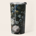 Flowers in a Chantilly Vase (c.1760) painting in high resolution by Louis Tessier.  Travel Mug Gallery Image 2