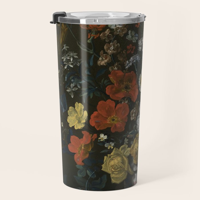 Flowers in a Chantilly Vase (c.1760) painting in high resolution by Louis Tessier.  Travel Mug Gallery Image 3