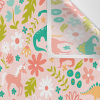 Dinosaurs + Unicorns in Pink + Teal Wall Tapestry Gallery Image 3
