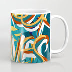 Street Loves Art Graffiti Urban Art Writing Blue and Yellow Coffee Mug Gallery Image 1