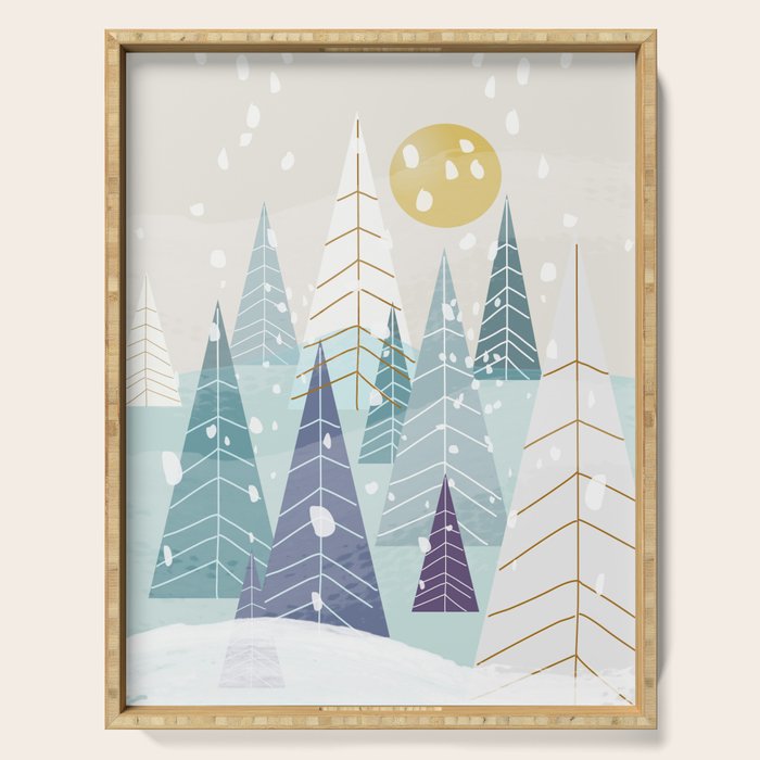 Winter Landscape Serving Tray Gallery Image 1