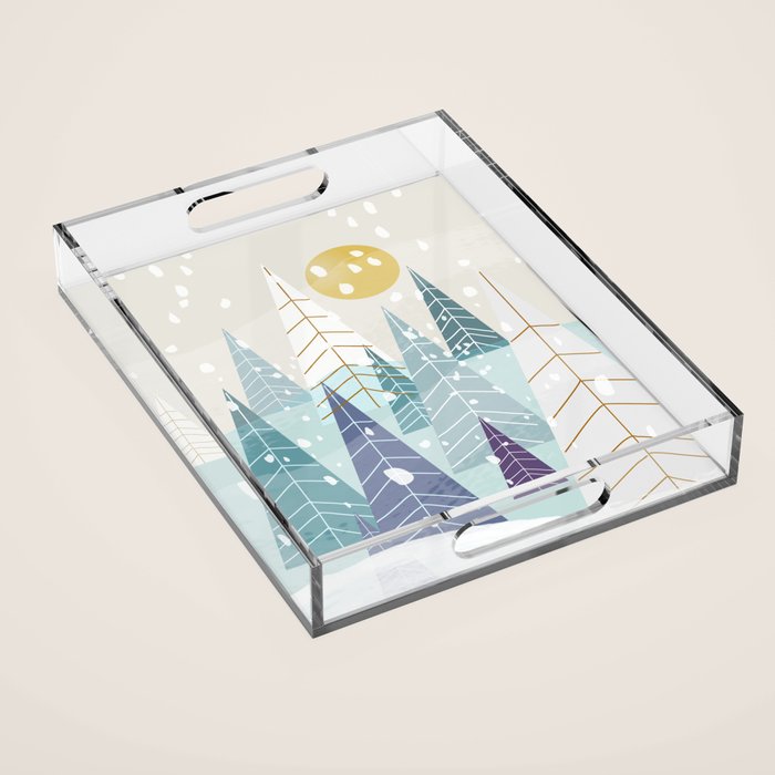 Winter Landscape Acrylic Tray Gallery Image 1