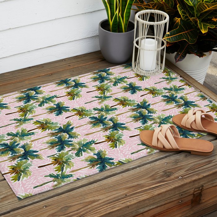 Island Dreams - Pink Outdoor Rug Gallery Image 2