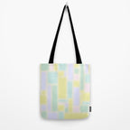 Pastel Fields Dreamy Light Minimal Abstract in Pale Pink Lavender Yellow Teal Tones Tote Bag Gallery Image 2