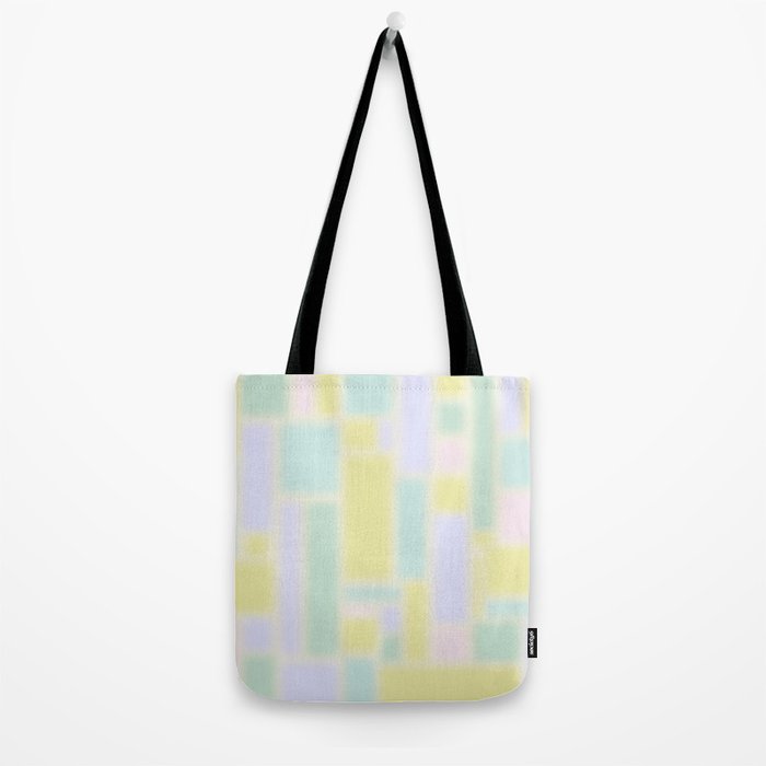 Pastel Fields Dreamy Light Minimal Abstract in Pale Pink Lavender Yellow Teal Tones Tote Bag Gallery Image 2