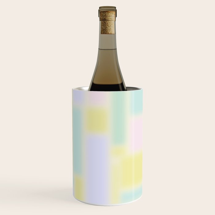 Pastel Fields Dreamy Light Minimal Abstract in Pale Pink Lavender Yellow Teal Tones Wine Chiller Gallery Image 3