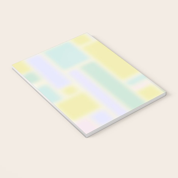 Pastel Fields Dreamy Light Minimal Abstract in Pale Pink Lavender Yellow Teal Tones Notebook Gallery Image 3