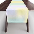 Pastel Fields Dreamy Light Minimal Abstract in Pale Pink Lavender Yellow Teal Tones Table Runner Gallery Image 1