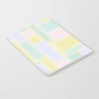 Pastel Fields Dreamy Light Minimal Abstract in Pale Pink Lavender Yellow Teal Tones Notebook Gallery Image 2