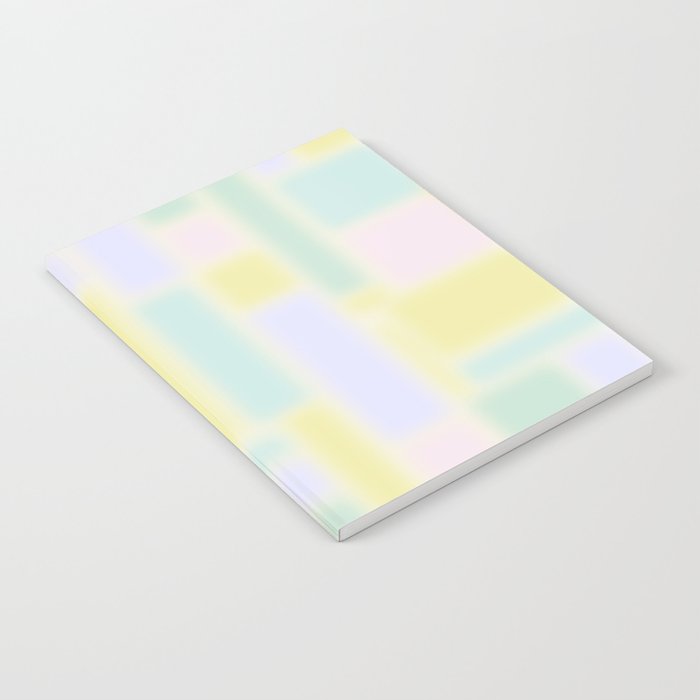 Pastel Fields Dreamy Light Minimal Abstract in Pale Pink Lavender Yellow Teal Tones Notebook Gallery Image 2
