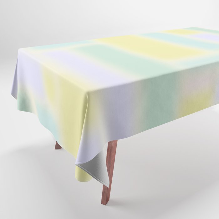 Pastel Fields Dreamy Light Minimal Abstract in Pale Pink Lavender Yellow Teal Tones Tablecloth Gallery Image 1