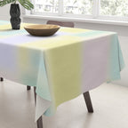 Pastel Fields Dreamy Light Minimal Abstract in Pale Pink Lavender Yellow Teal Tones Tablecloth Gallery Image 3