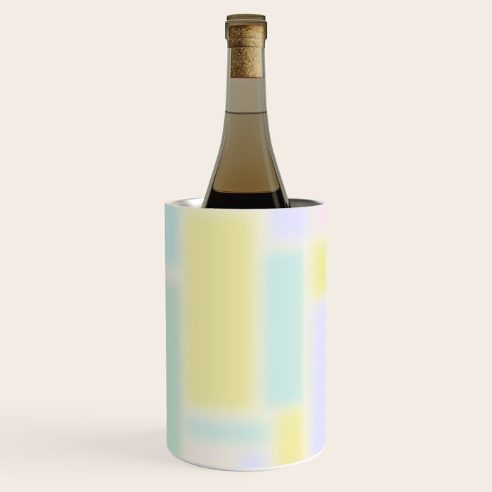 Pastel Fields Dreamy Light Minimal Abstract in Pale Pink Lavender Yellow Teal Tones Wine Chiller Gallery Image 1