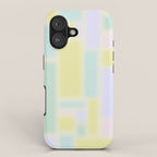 Pastel Fields Dreamy Light Minimal Abstract in Pale Pink Lavender Yellow Teal Tones iPhone Case Gallery Image 1