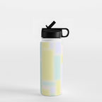 Pastel Fields Dreamy Light Minimal Abstract in Pale Pink Lavender Yellow Teal Tones Water Bottle Gallery Image 1