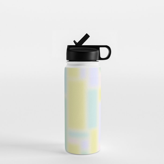 Pastel Fields Dreamy Light Minimal Abstract in Pale Pink Lavender Yellow Teal Tones Water Bottle Gallery Image 1