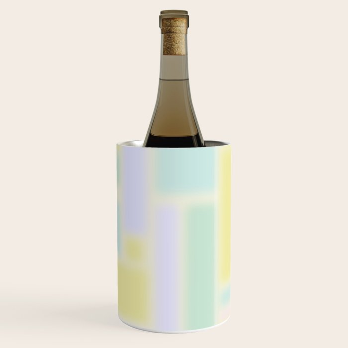 Pastel Fields Dreamy Light Minimal Abstract in Pale Pink Lavender Yellow Teal Tones Wine Chiller Gallery Image 2