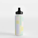 Pastel Fields Dreamy Light Minimal Abstract in Pale Pink Lavender Yellow Teal Tones Water Bottle Gallery Image 2
