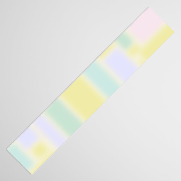 Pastel Fields Dreamy Light Minimal Abstract in Pale Pink Lavender Yellow Teal Tones Table Runner Gallery Image 3