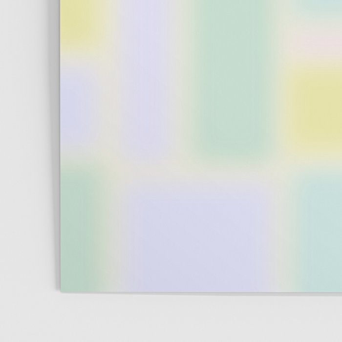 Pastel Fields Dreamy Light Minimal Abstract in Pale Pink Lavender Yellow Teal Tones Poster Gallery Image 3