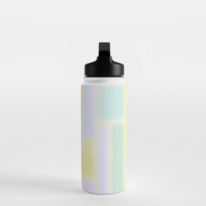 Pastel Fields Dreamy Light Minimal Abstract in Pale Pink Lavender Yellow Teal Tones Water Bottle Gallery Image 3