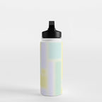 Pastel Fields Dreamy Light Minimal Abstract in Pale Pink Lavender Yellow Teal Tones Water Bottle Gallery Image 3