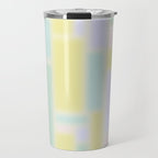 Pastel Fields Dreamy Light Minimal Abstract in Pale Pink Lavender Yellow Teal Tones Travel Mug Gallery Image 1