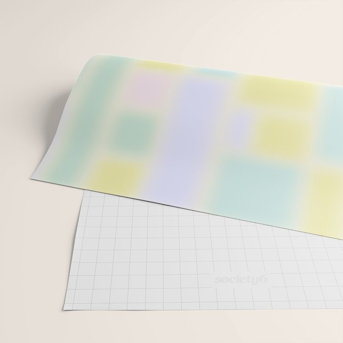 Pastel Fields Dreamy Light Minimal Abstract in Pale Pink Lavender Yellow Teal Tones Wrapping Paper Gallery Image 2