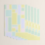 Pastel Fields Dreamy Light Minimal Abstract in Pale Pink Lavender Yellow Teal Tones Wrapping Paper Gallery Image 3
