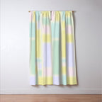 Pastel Fields Dreamy Light Minimal Abstract in Pale Pink Lavender Yellow Teal Tones Window Curtain Gallery Image 3