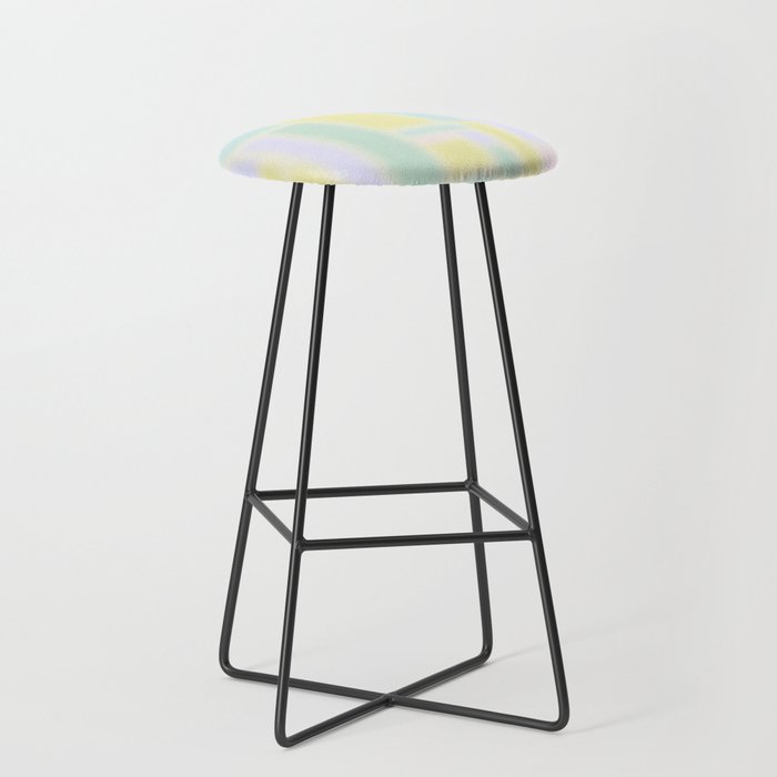 Pastel Fields Dreamy Light Minimal Abstract in Pale Pink Lavender Yellow Teal Tones Stool Gallery Image 1