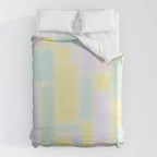 Pastel Fields Dreamy Light Minimal Abstract in Pale Pink Lavender Yellow Teal Tones Duvet Cover Gallery Image 6