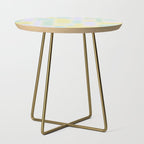 Pastel Fields Dreamy Light Minimal Abstract in Pale Pink Lavender Yellow Teal Tones Side Table Gallery Image 1
