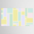 Pastel Fields Dreamy Light Minimal Abstract in Pale Pink Lavender Yellow Teal Tones Tablecloth Gallery Image 2