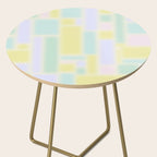 Pastel Fields Dreamy Light Minimal Abstract in Pale Pink Lavender Yellow Teal Tones Side Table Gallery Image 2